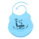 thumbnail image 5 of Baberos ajustables de silicona impermeable para bebés y niños pequeños con Jirafa_Azul, 5 of 7