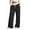 Black, variant on LLYwey Cargo Work Pants For Women Women's Fashionable Striped Printed Drawstring Wide Leg Pants Boho Pants Female Long Pant Style H73 Black M