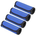 thumbnail image 1 of Funda de mango de equipaje, paquete de 4, cubierta de agarre de bolso de neopreno con gancho y lazo, azul, 1 of 5