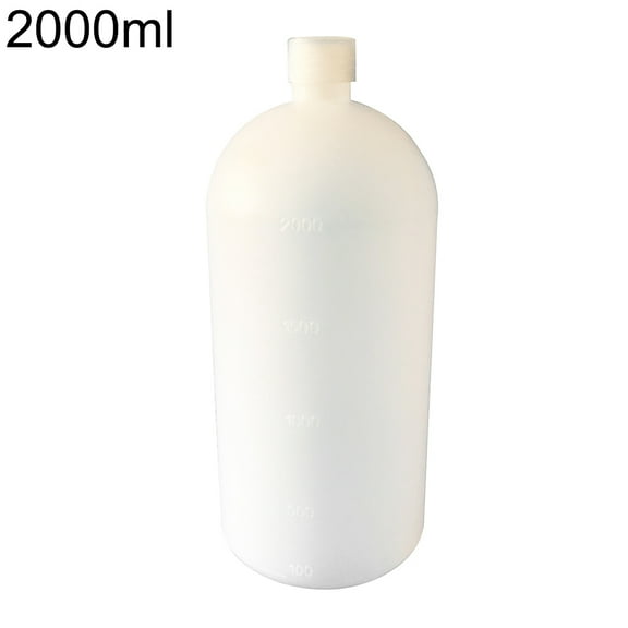 Grandest Birch 2000ml Clear Plastic Lab Seal Chemical Bottle Sample Bottle Storage Container Easy to Fill/Clean Leakproof Large Ca