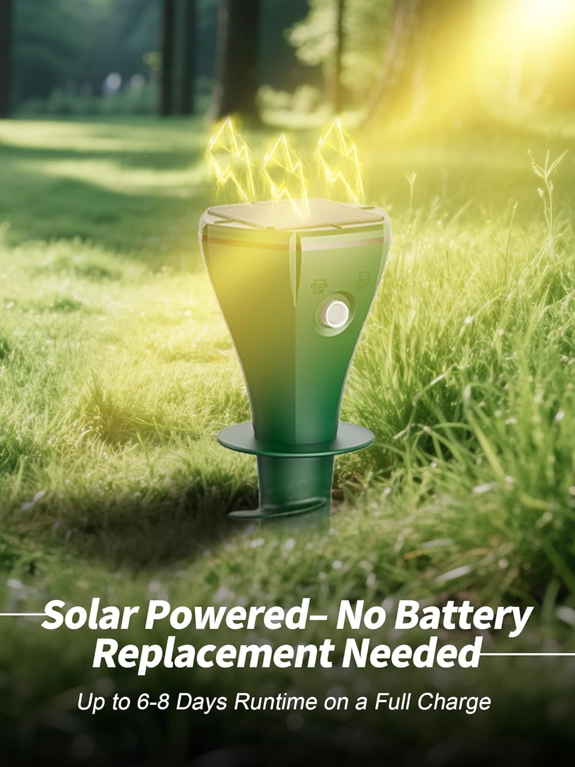 Yardgrace 8 Pack Solar Mole Repellent, Waterproof Gopher Repellent Ultrasonic for Yard Lawn & Garden
