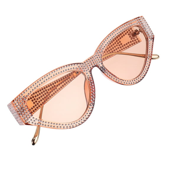 CRILSTYLEO 1 Pair Triangle Sunglasses for Women in Tea AC with Prevent UVA and UVB Radiation for Outdoor Activities