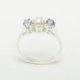 thumbnail image 4 of LBG 9k White Gold Cultured Pearl & Tanzanite Womens Anniversary Ring - Size 4.75, 4 of 6
