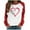 White, variant on Ichuanyi Womens Tops, Fashion Women Color Block Valentine's Day Love Print Casual Blouse T-shirt Top