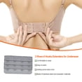 thumbnail image 2 of thinsony Extension Strap Bra Extenders Buckle 4 Hook Breathable Practical Accessories Adjustable Replacement 3 Rows Underwear silver gray, 2 of 5