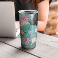 thumbnail image 4 of 20 Oz Labrador Dogs with Flowers Coffee Tumbler Double Wall Insulated Stainless Steel Water Bottle | Metal Reusable Thermoses Flask with Cup Cap | Leak & Sweat Proof with Anti-Dust Lid, 4 of 7