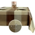 thumbnail image 6 of Rectangle Tablecloth Plaid Style Polyester Table Cloth Spillproof Wrinkle Resistant Heavy Weight Table Cover for Kitchen Dinning Tabletop(Rectangle/Oblong, 60" x 120" (10-12 Seats),Taupe), 6 of 6