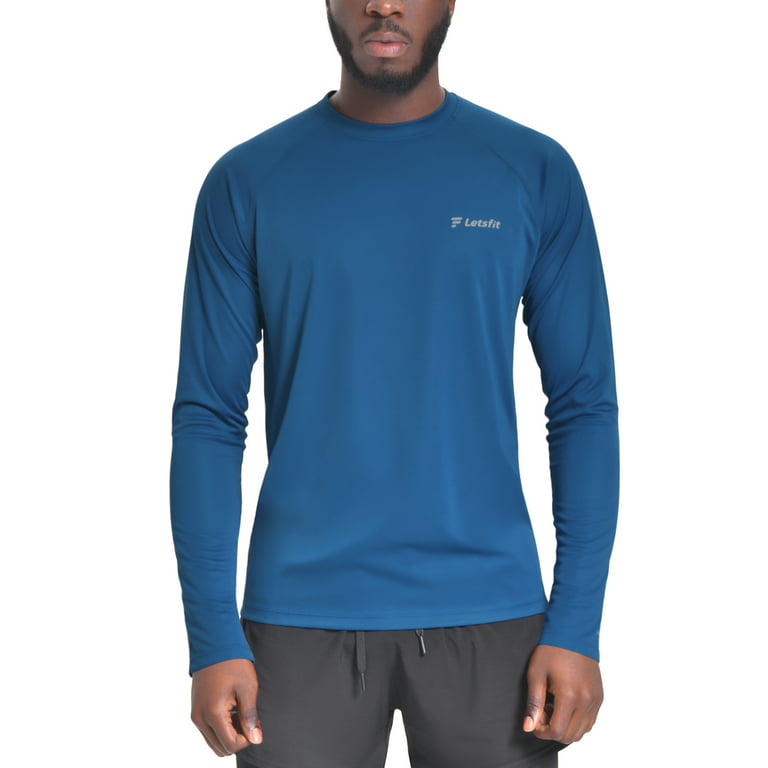 Men's Shirts, Letsfit ES12 UPF 50+ UV Sun Protection Long Sleeve T