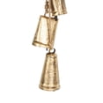 thumbnail image 5 of DecMode Tibetan Inspired Cascading Gold Metal Bell Decorative Cow Bells with 5 Bells on Jute Hanging Rope, 5 of 9