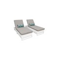 thumbnail image 1 of Chaise Monaco Ensemble de 2 Meubles de Patio en Osier d'Extérieur en Beige, 1 of 2