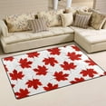 thumbnail image 2 of Dreamtimes Lightweight Soft Area Rugs 31x20 Inch, Red Maple Leafs Floor Mat Doormat for for Rooms Entrance Hardwood Floor Living Room 2'7" x 1'8"） Nursery Rugs, 2 of 6