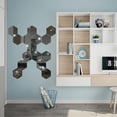 thumbnail image 4 of Lefu 12pcs acrylic three-dimensional hexagonal mirror wall stickers DIY 126*110*63mm, 4 of 9