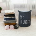 thumbnail image 5 of Djiypn Extra Large Blanket Basket, High Storage Basket, Laundry Basket with Handle, 13.7”x 17.7”, Cotton Line Basket, Laundry Basket, Toy Basket, Clothes Baskets,Gray, 5 of 9