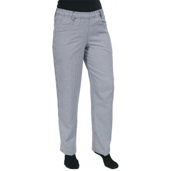 Mercer Tool M61070HTXXS Genesis Womens Chef Pant, Hounds Tooth, Black, White - XXS
