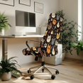 thumbnail image 3 of POLERO Cute Cat Head Print Easy to Install One Piece Office Computer Chair Covers, Washable Elastic Cloth Office Chair Cover for Commercial Office Space, 3 of 7