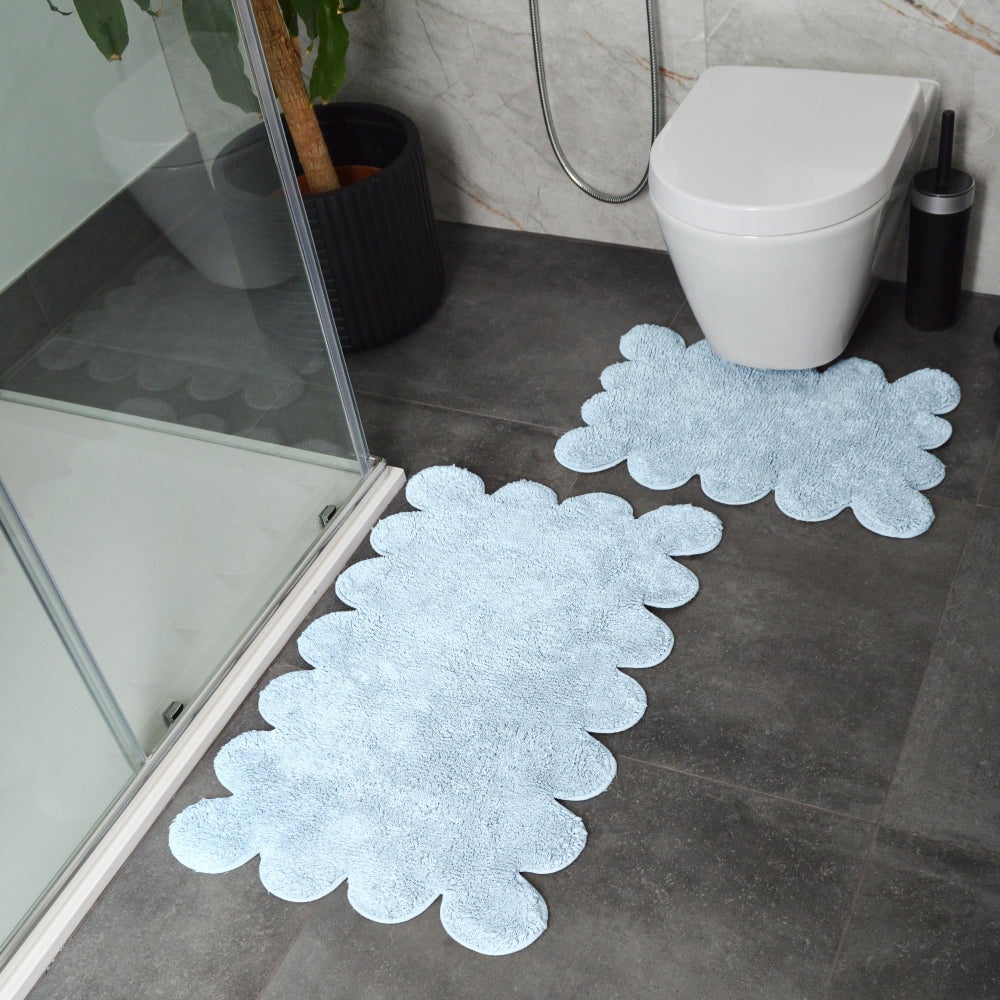 Scallop Bath Mat Set Two Piece