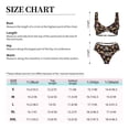 thumbnail image 4 of Kdxio Rose Flower Bear Print Women's 2 Piece High Waisted Wrap Spaghetti Strap Summer Swimsuit Bikini Set-X-Large, 4 of 7