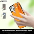thumbnail image 2 of Allytechgroup 2024 New Trendy Back Case Cover for Apple iPhone 15, Premium PU Leather Luxury Design with Ring Holder Stand Bracket Bumper Shockproof Phone Case for Girls Women, Orange, 2 of 8