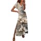 thumbnail image 1 of Vestido Corto de Manga Larga para las Mujeres Vestido de Rodilla de Cuello en V, Vestido de Primavera de Verano de Poliéster para las Mujeres, Vestido de Moda de Lavado a Mano, 1 of 5