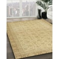 thumbnail image 3 of Ahgly Company Machine Washable Indoor Square Abstract Gold Area Rugs, 6' Square, 3 of 7