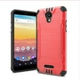 thumbnail image 2 of DALUX Combat Phone Case Compatible with Cricket Debut 4G LTE 5.5 inch (2021) - Red/Black, 2 of 3