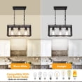 thumbnail image 3 of Lámpara colgante Pynsseu Industrial Vintage Rustic de 3 luces, 3 of 7