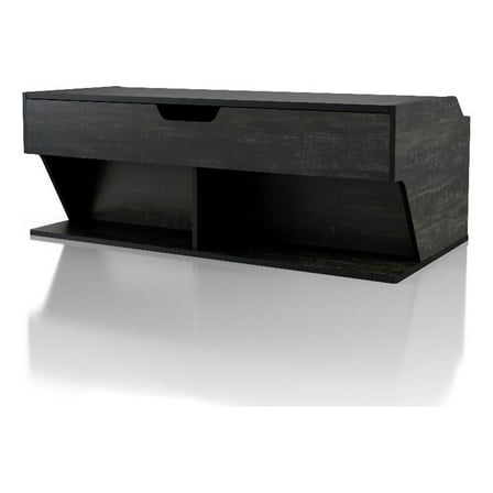 Bowery Hill Contemporary Wood Lift-Top Coffee Table in Black