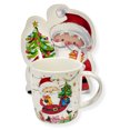 thumbnail image 3 of Stp Goods Santa Claus Bone China Mug in Gift Packaging 12 fl oz (355 ml) Coffee and Tea Mug for Latte Cocoa Chocolate, Christmas Tableware, Holiday Drinkware, Red White, 3 of 4