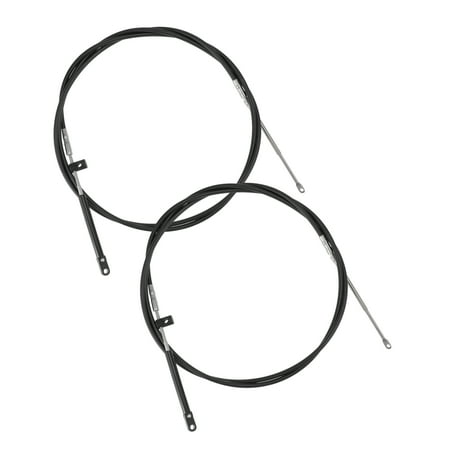 Unique Bargains 2pcs 10FT GEN2 Boat Throttle Shift Control Cable 33C Marine Outboard Remote Cable Fit for Mercury for MerCruiser for Mariner for Force Motor Engines Replace CC189 Series Black