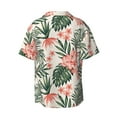 thumbnail image 2 of Xecao offers the Lilies Flowers for Men's Casual Short-sleeved Shirt, a button-up collared shirt with a pocket, perfect for beach vacations and yacht travel in the Small size., 2 of 7