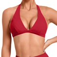 thumbnail image 2 of ManxiVoo Wireless Sports Bra Backless Deep V Neck Halter Design with Removable Padded Cups for Yoga Running Fitness Gym Workout, 2 of 7