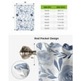 thumbnail image 6 of Navy Blue Spring Floral Tie Up Curtains for Kitchen Bathroom Bedroom Windows 45 Inch Length, Watercolor Summer Botanical Balloon Drape Curtains Shade Rod Pocket Drapery Curtain Panel, 42"x45", 6 of 7