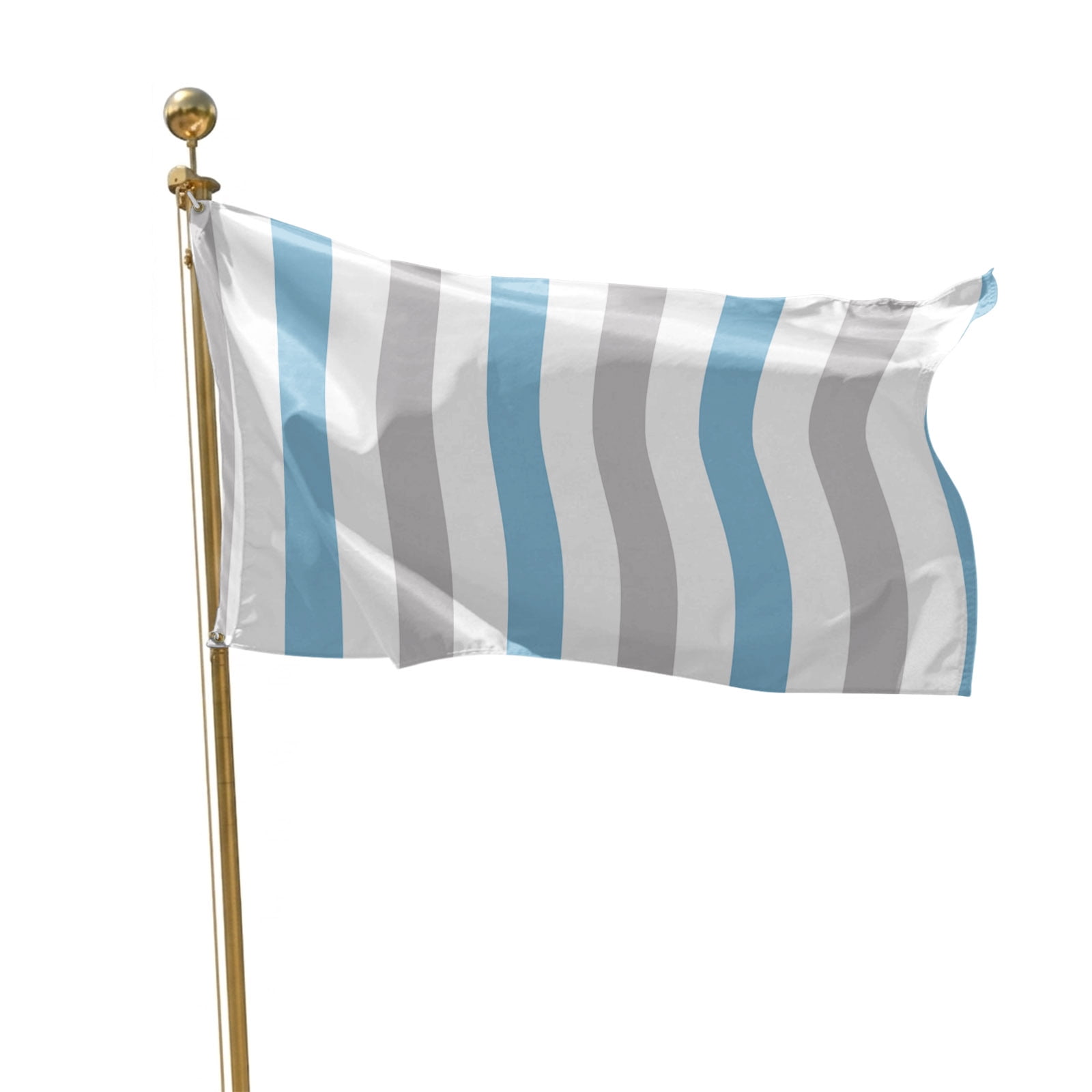Flags for Outside 3x5 ft Sky Blue Grey Striped Outdoor Flags Double Sided Grommets House Banner Vertical Stripes Patio Yard Flag for Outdoor Flying Party Porch Garden Decorations Indoor