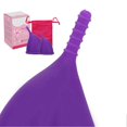 thumbnail image 3 of Silicone Menstrual Cup Reusable Female Lady Hygiene Cup Collector Body Care Tool(1 x Purple Menstrual Cup(S)+1 x Purple Menstrual Cup(L)+Storage Bag ), 3 of 4