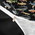 thumbnail image 4 of meiyoeat Cute Pike Fish Bedding For Boys,Black Watercolor Print Duvet Cover Full Kids,Black Reversible,3pcs(No Comforter), 4 of 6