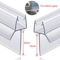 thumbnail image 2 of Burlete para puerta de ducha de baño, burlete para puerta de vidrio sin marco de PVC, burlete para puerta inferior, tiras de bloqueo de agua, 2 of 5