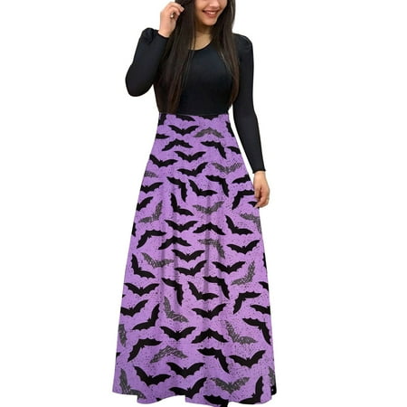 

Women Elegant Casual Print Long Sleeve Round Neck Ladies Holiday Evening Party Maternity Dresses plus Size