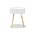 thumbnail image 5 of Baxton Studio Jessen Mid-Century Modern White 1-Drawer Wood End Table, 5 of 8