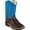 Thunder Oiled Rust/Electric Blue (With Side Zipper), variant on Old West Toddler's Broad Square Toe Boots