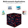 thumbnail image 2 of Electrocardiogram Foldable Storage Bins with Handle, 10.8"x10.5"x10.6", Large Capacity Cube Organizer Storage Baskets Bin, 2 of 6