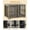Greige Black, variant on 44.1" XL Wooden Dog Crate Furniture, Tall Kennel with Barn Door,White Brown