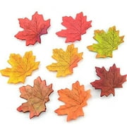 200 Pcs Artificial Maple Leaves Fall Leaves Silk Fake Leaves for Autumn Decoration Multicoloured Mixed Faux Autumn Leaves for Garland Wedding House Decorations