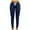 Navy Blue, variant on Women's Stretch Skinny Cargo Pants Casual High Waist Drawstring Joggers Pant Butt Lift Pencil Trousers with Pockets Green L