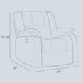 thumbnail image 5 of BELLEZE Faux Leather and Swivel Glider Recliner Living Room Chair, Caramel, 5 of 7