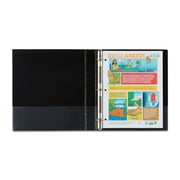 Pen+Gear Durable View 1-inch D-Ring Binder, Black
