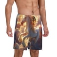 thumbnail image 2 of Sikiie Rainbow Cloud White Horse Mens Pajama Shorts, Lightweight Lounge Pant with Pockets Soft Sleep Pj Shorts for MenX-Large, 2 of 6