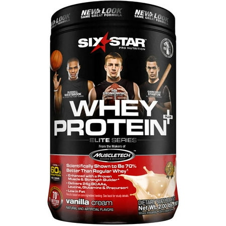 Six Star Pro Nutrition Elite Series 100% Whey Protein Powder, Vanilla Cream, 20g Protein, 2 Lb