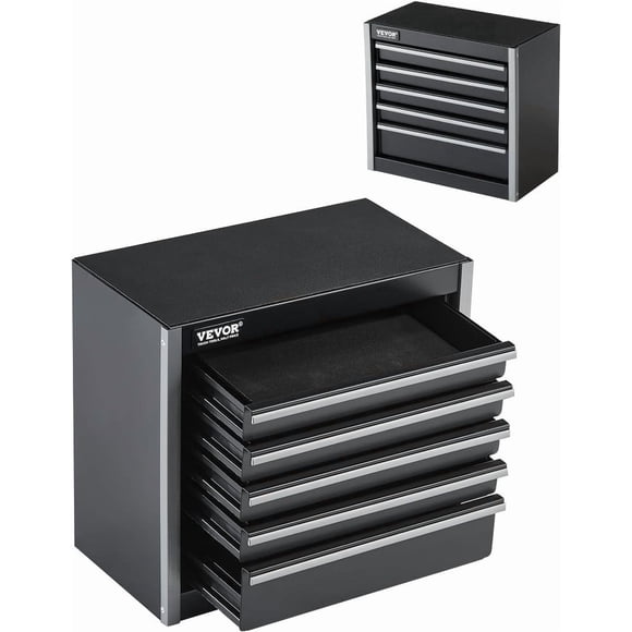 Metal Tool Box, 8.6-Inch Portable Metal Tool Box with 5 Drawers Small Tool Chest