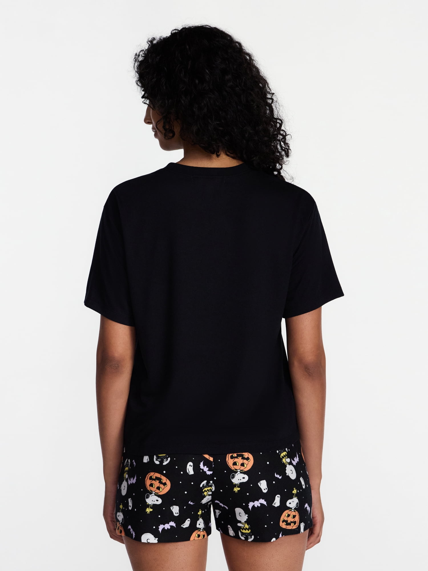Peanuts Haunted House Women's and Women's Plus Shorty Set, 2-Piece Sizes XS-3X
