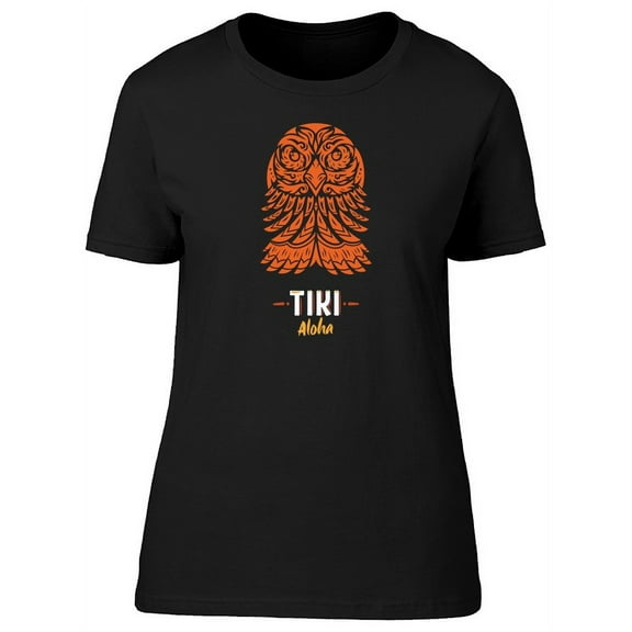 Orange Tiki Aloha T-Shirt Women -Image by Shutterstock, Female x-Large